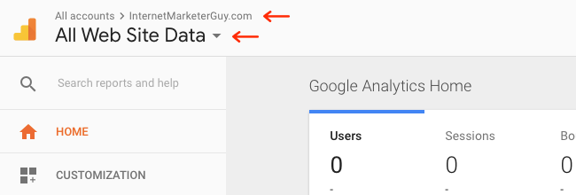 Facebook Ads - Google Analytics - Home - Chosen Account - All Web Site Data